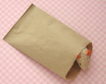 4x6 Kraft Bags 100 qty - Recycled Paper, Recyclable, Printable 4 x 6 inches