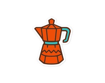 Stickers sans bulles pour pot à moka