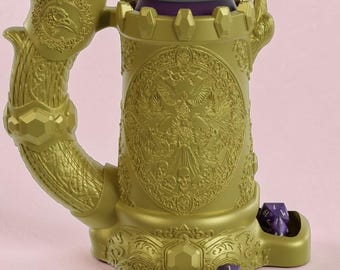 Raven Queen Dice Tower Tankard, DND Dice Roller Mug, Fantasy Dice Tower Cup, Dungeon Master Gift, Tabletop RPG Accessory, Dice Holder Mug