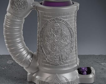 Templar Guardian Dice Tower Mug – Knight DND Dice Roller Tankard, Cleric Dice Tower Cup, Dungeon Master Gift, Dungeons & Dragons Accessory