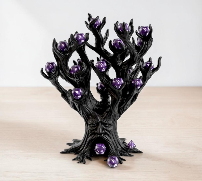 Fantasy Dice Tower – Dark Tree Dice Tower for DND, Shadow Forest Dice Guardian, Storage, Holder, Roller, Tabletop RPG Accessory, Gift bild 3