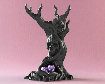 Darkwood Dice Tower, Haunted Tree Dice Roller, DND, Skull Dice Tower, Dark Fantasy Dice Tower, Dungeon Master Gift, Tabletop RPG Accessory