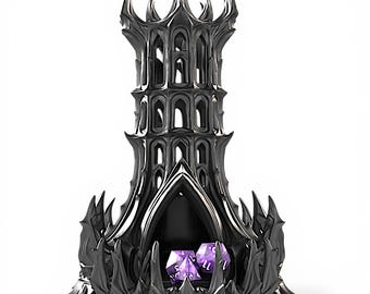 Fantasy Dice Tower – Dark Castle Dice Tower for DND, Shadow Citadel Dice Roller, Tabletop RPG Accessory, Premium Dice Tower Gift