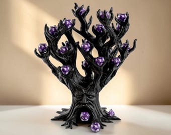 Fantasy Dice Tower – Dark Tree Dice Tower for DND, Shadow Forest Dice Guardian, Storage, Holder, Roller, Tabletop RPG Accessory, Gift