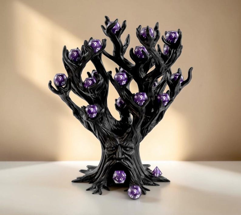 Fantasy Dice Tower – Dark Tree Dice Tower for DND, Shadow Forest Dice Guardian, Storage, Holder, Roller, Tabletop RPG Accessory, Gift bild 1