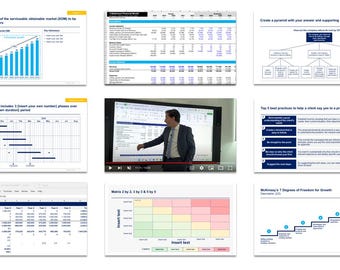 May include: A series of business presentation slides featuring charts, graphs, and tables. One slide shows a man presenting in front of a screen. The slides cover topics such as market analysis, project timelines, and business strategies. Measurements are in cm.
