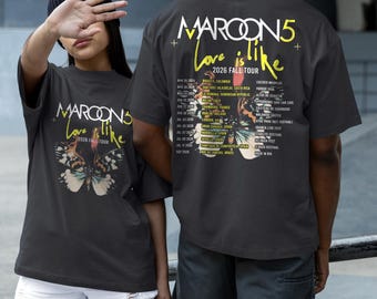Maroon 5 2025 Tour T-shirt – Love I Like Concert Band Tee, Pop