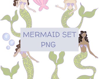 Mermaid Set PNG