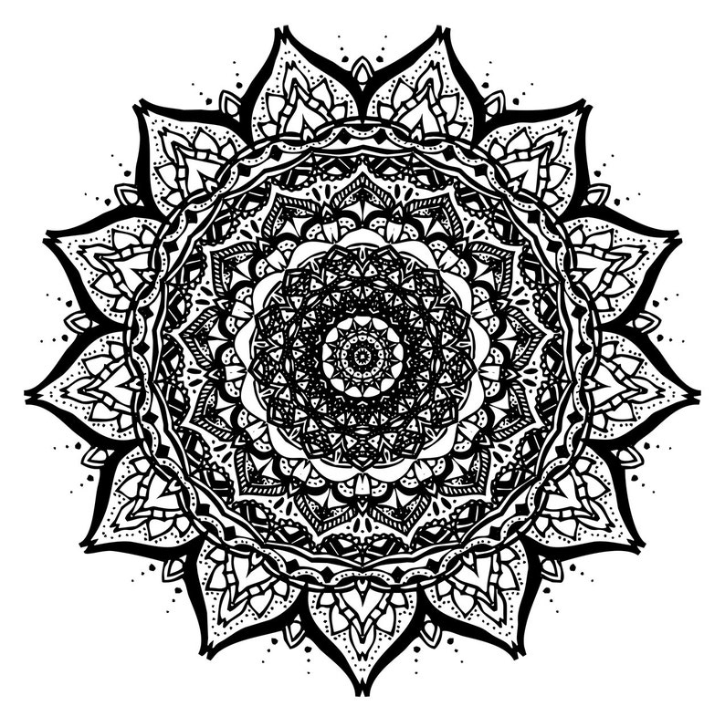 Mandala Print, Mandala Art, Fine Art Print, Modern Fine Art, Digital Drawing, Geometric Art