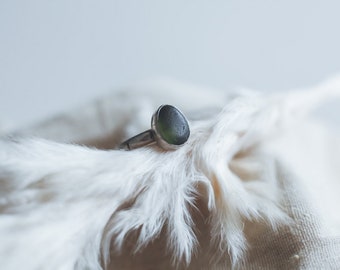 Seaglass Ring Sterling Silver - Personalised Jewellery For Her Silver