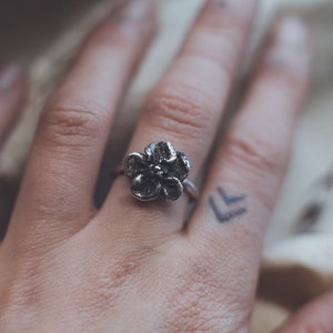 Floral Ring In Silver In Size 7.5, Flower Ring For Women, Rings For Women Dainty Perfect Accessory For Your Girlfriend image 2
