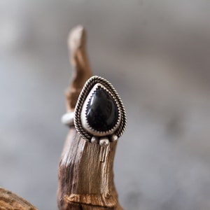 Onyx Ring Sterling Silver, Statement Rings For Women, Native Americans Jewelry Ring The Perfect Gift For A Womens Birthday image 5