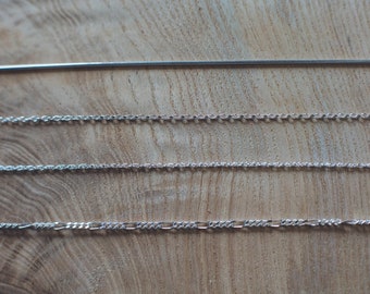 Cadena de plata de ley de 45 cm, collar para mujer. Un regalo para ella.