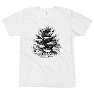 Pine Cone T Shirt, Mens T-shirt, T Shirt Men, T Shirt Women, Pine Cone Illustration, American Apparel, Womens Fashion, Tee Shirt Unisex Gift