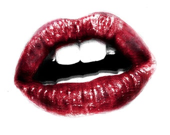 Lips Art, Lips Print, Wall Decor, Realism Art, Digital Artwork, Modern Fine Art, Fine Art Print, Fashion Illustration, Pencil Drawing