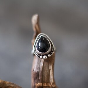 Onyx Ring Sterling Silver, Statement Rings For Women, Native Americans Jewelry Ring The Perfect Gift For A Womens Birthday image 4