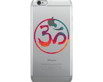 Om Phone Case iPhone 11 Case Clear,  iPhone XR Case Clear With Design,  iPhone 6 Case Clear, Yoga Phone Case, Om Art, Gift For Her, Unique