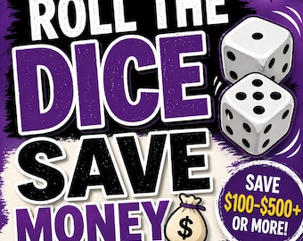 Roll and Save Money Game, Dice Savings Challenge, Cash Stuffing Printable, Fun Budget Game, ADHD Friendly Savings Tracker, Instant Download
