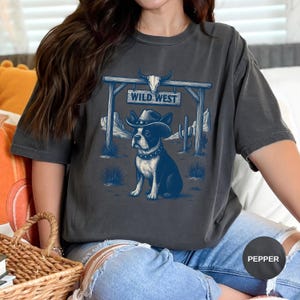 Vintage Western Boston Terrier T-Shirt: Retro Cowboy Dog Tee