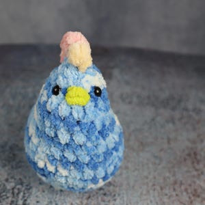 Handmade Crochet Blue Bird Plush | Amigurumi Stuffed Animal | Soft Wool Bird Toy | Cute Handmade Gift for Kids & Home Decor