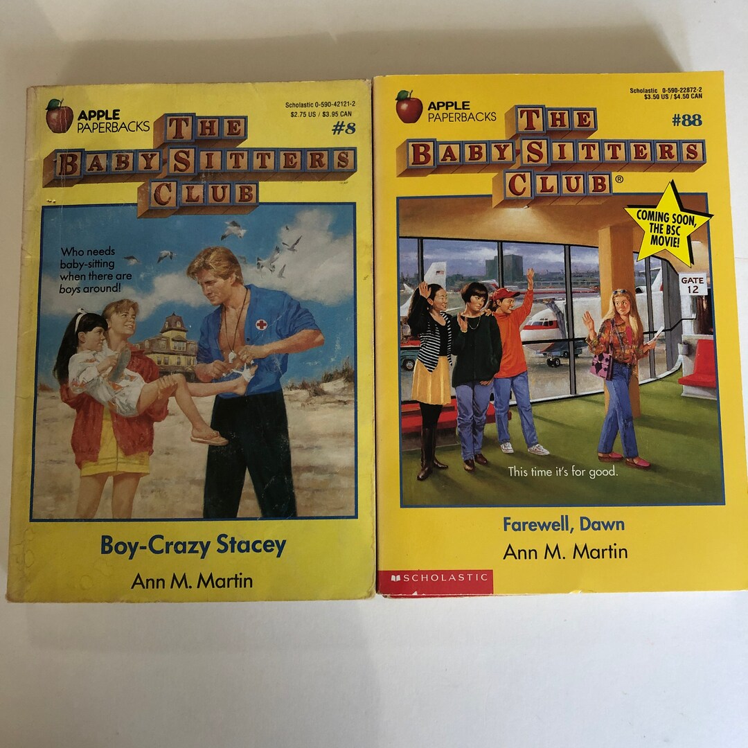 Vintage Baby Sitters Club Books Four Yellow Paperbacks BSC Etsy