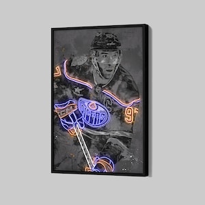 Connor McDavid Poster Edmonton Oilers Canvas NHL Wall Art Hockey Sports Framed Canvas Print Home Decor Q43 Birthday Gift