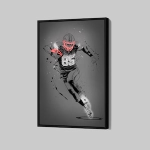 George Kittle Poster San Francisco 49ers Canvas NFL Player Wall Art Football Sport Leinwanddruck gerahmter Druck Wohnkultur Q87 Geburtstagsgeschenk