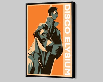 Disco Elysium Poster Gaming Canvas Gaming Room Wall Art For Gamers Framed Canvas Print Home Decor Q65 Gift Birthday Gift
