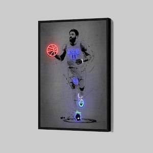 Kyrie Irving Poster Dallas Mavericks Canvas NBA Wall Art Basketball Framed Canvas Print Sports Home Decor Q97 Birthday Gift