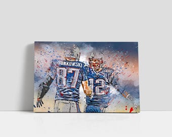 Tom Brady Rob Gronkowski Poster NFL Spieler NFL Spieler NFL Spieler NFL Spieler NFL Spieler Fan NFL Poster Q328 Geburtstagsgeschenk