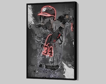 Poster di Bryce Harper dei Philadelphia Phillies su tela, arte da parete MLB, stampa su tela incorniciata per sport di baseball, decorazione per la casa, regalo Q15