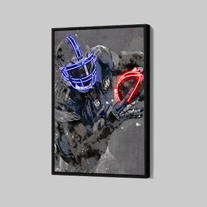 Calvin Johnson Poster Detroit Lions Canvas NFL Player Wall Art Football Sports Framed Canvas Print Home Decor Q19 Christmas Gift