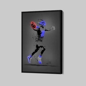 Amon-Ra St. Brown Poster Detroit Lions Canvas NFL Player Wall Art Football Sports Framed Canvas Print Home Decor Q113 Birthday Gift