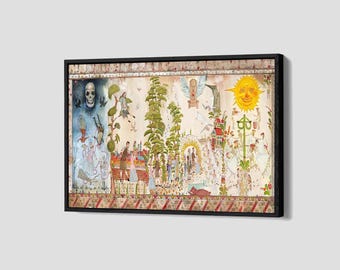 Midsommar Poster May Queen Canvas Iconic Folk Horror Wall Art Fans of the Cult Framed Canvas Print Home Decor Q26 Birthday Gift