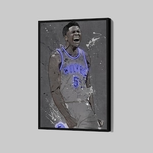 Anthony Edwards poster Minnesota Timberwolves canvas NBA Wall Art basketbal ingelijste canvas print sport Home decor Q119 verjaardagscadeau