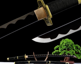 One Piece Roronoa Zoro Yubashiri Replica - 1045 Carbon Steel,Anime Collectible Artisan Katana