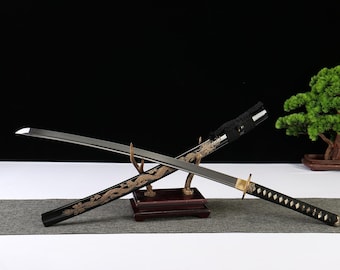 Hand-Forged Dragon Katana | Art Sword for Collectors | High-Carbon Steel with Exquisite Tsuba