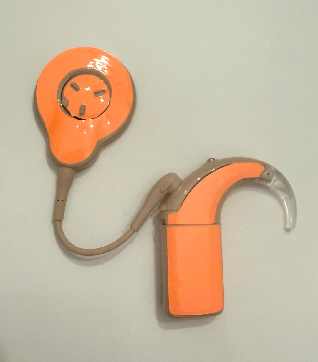 Glow in the Dark Orange Cochlear Implant Skin Sticker for Nucleus 8/N8
