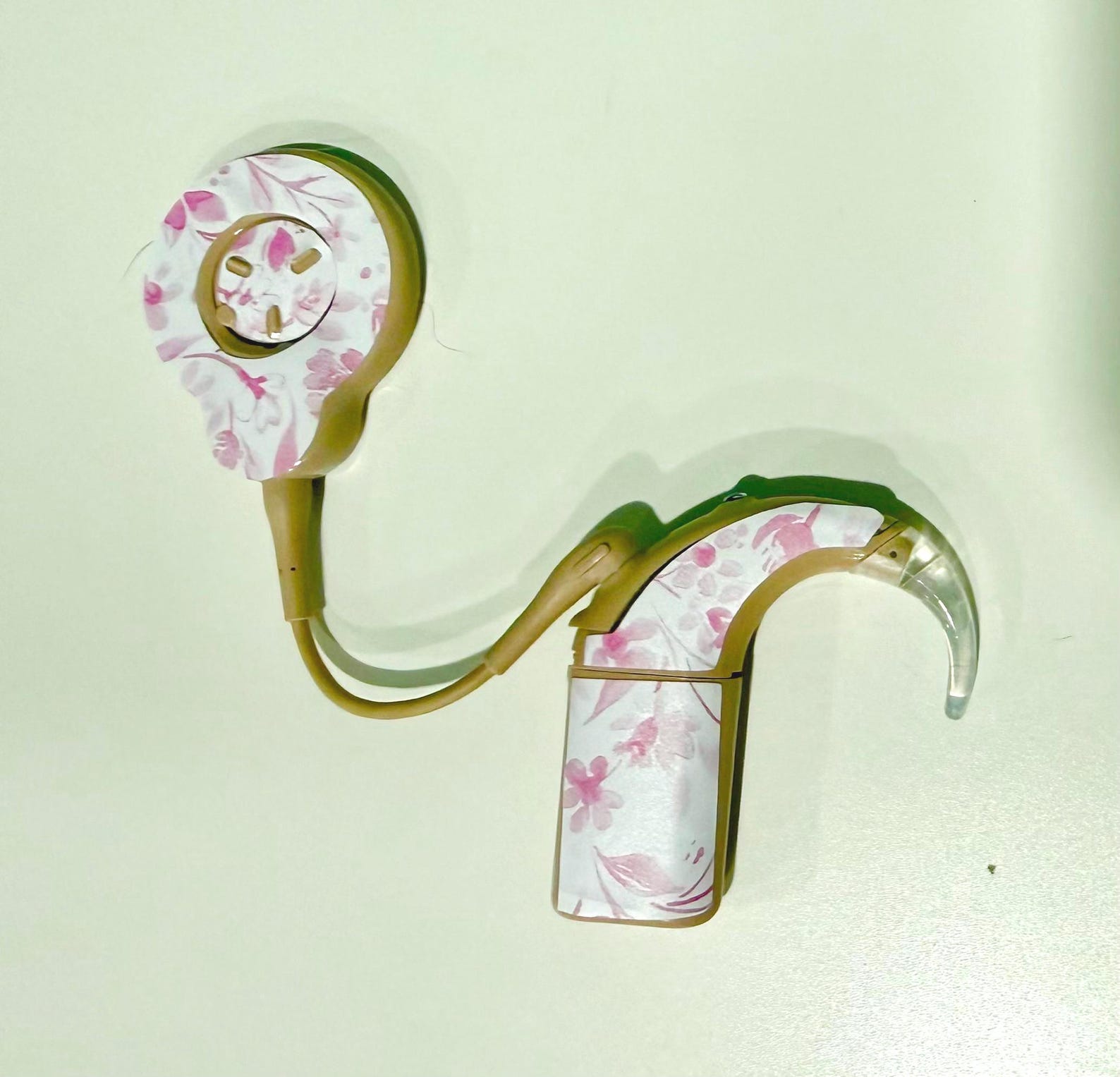 Pink Floral Cochlear Implant Skin/sticker for N8, Nucleus 8, N7 ...
