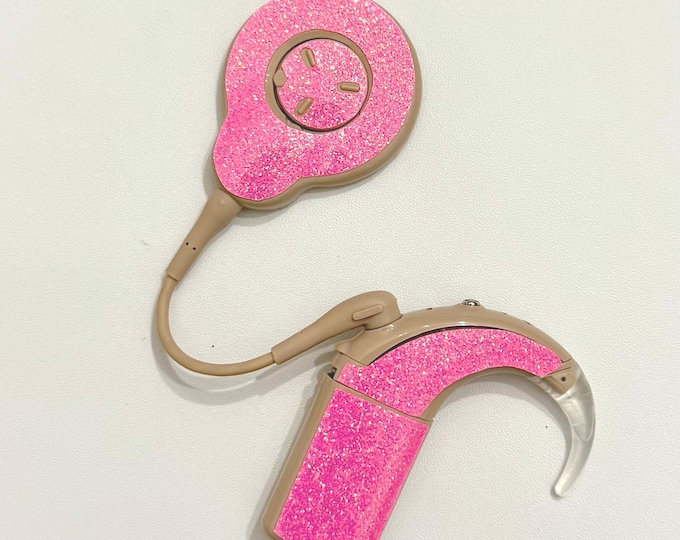 Pink Glitter Cochlear Implant Sticker: Nucleus 8, Kanso 2, Nucleus 7 ...