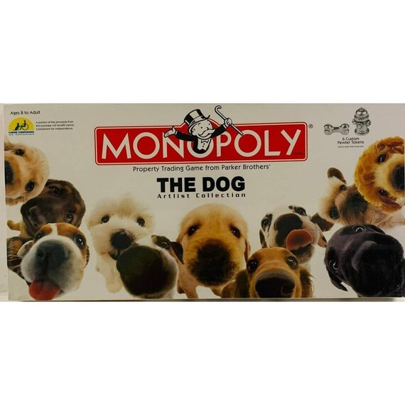 Vintage Monopoly the Dog Artist Collection Board Game Hasbro New