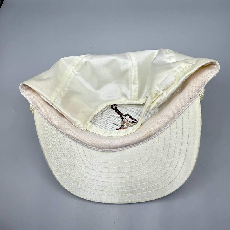 Vintage Air Jordan Flight Hat Men White Nike Jumpman Otto Strap Back Cap image 7