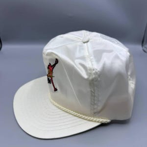 Vintage Air Jordan Flight Hat Men White Nike Jumpman Otto Strap Back Cap image 3