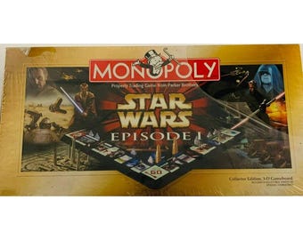 Star Wars Episode 1 Monopoly Board Game Collectors Edition 1999