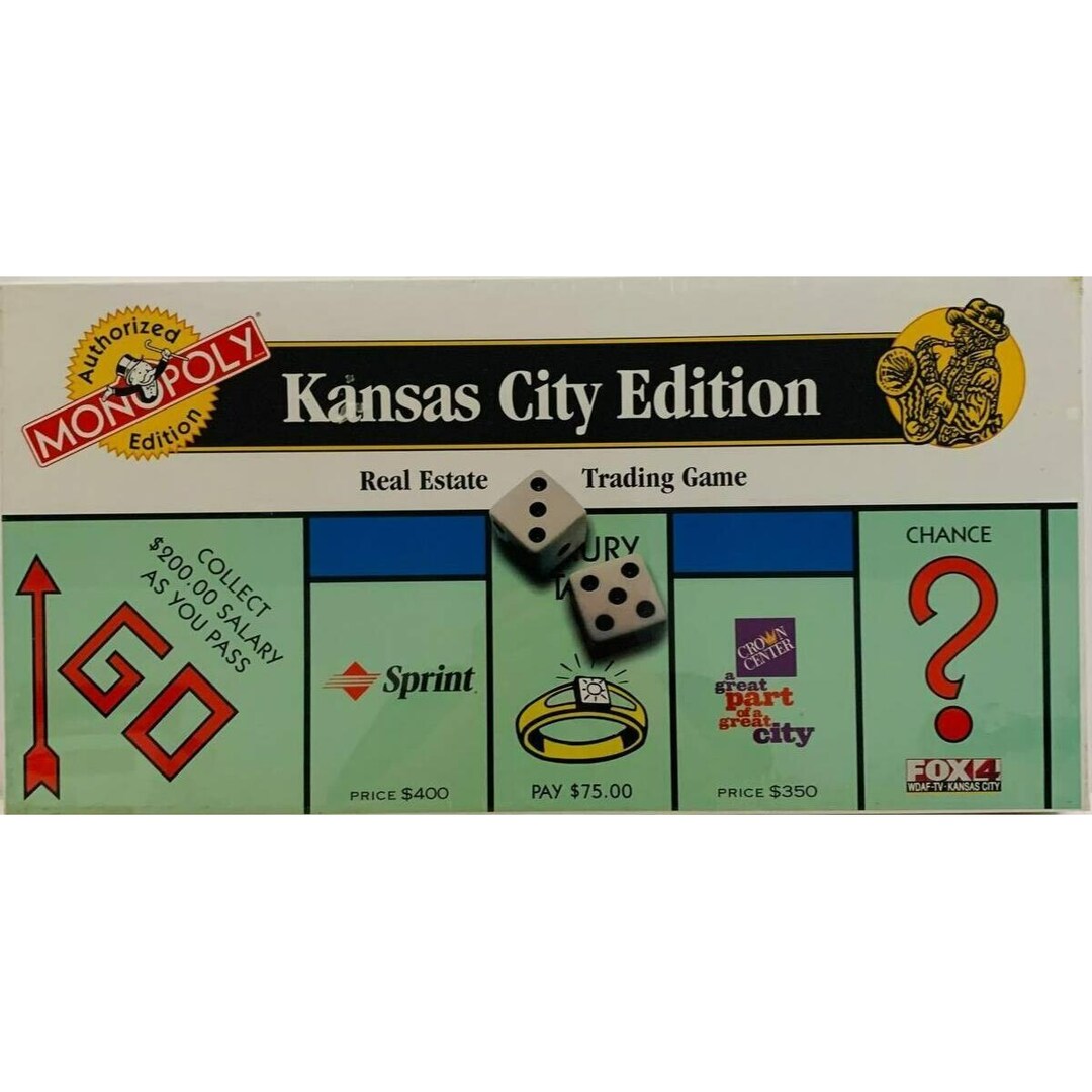 Vintage Monopoly Kansas City Edition Board Game 1997 Missouri New