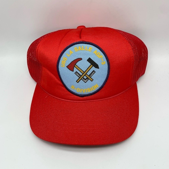 Vintage USS La Salle AGF-3 R- Division US Navy Youngan Hat Snapback Cap