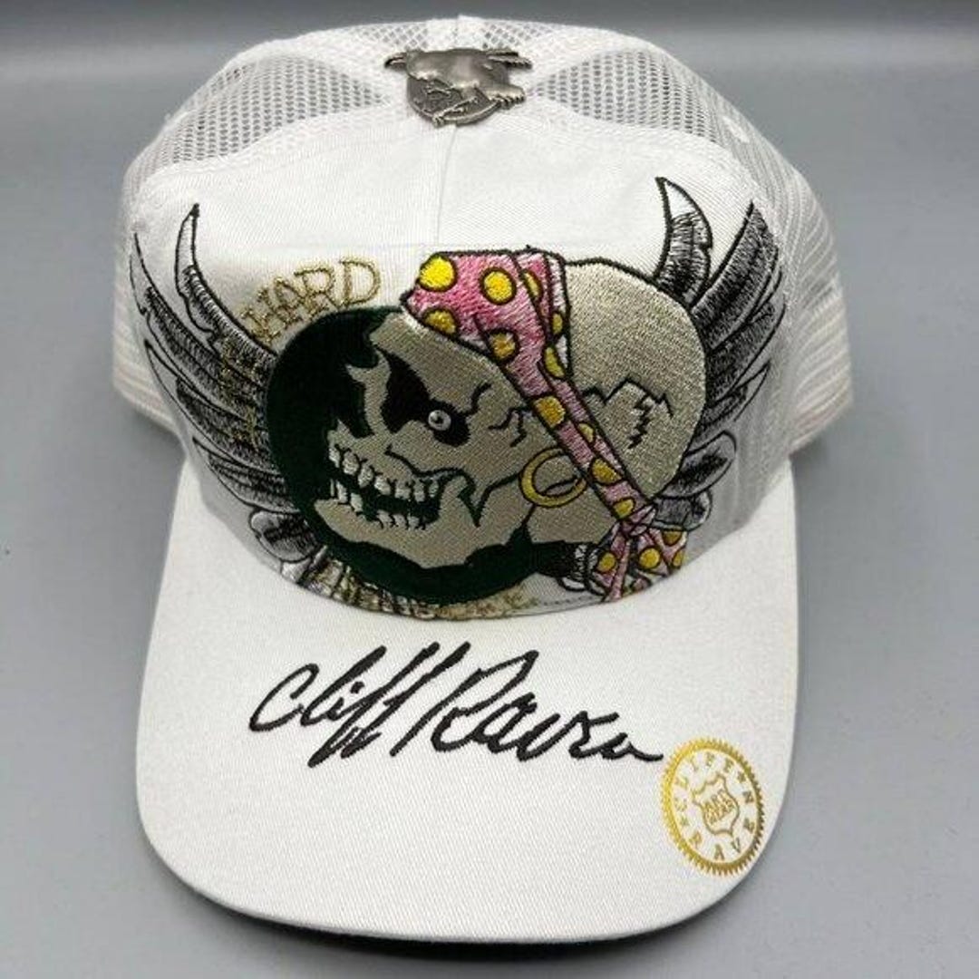 Vintage Cliff Raven Hat White Ed Hardy Japanese Tattoo Snap Back ...