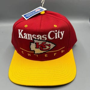 Vintage Kansas City Chiefs Hat Men Red Twins Enterprise NFL Snap Back Cap New image 1