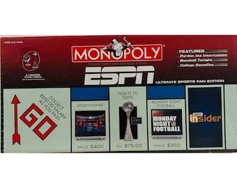 Vintage Monopoly ESPN Ultimate Sports Fan Edition Board Game