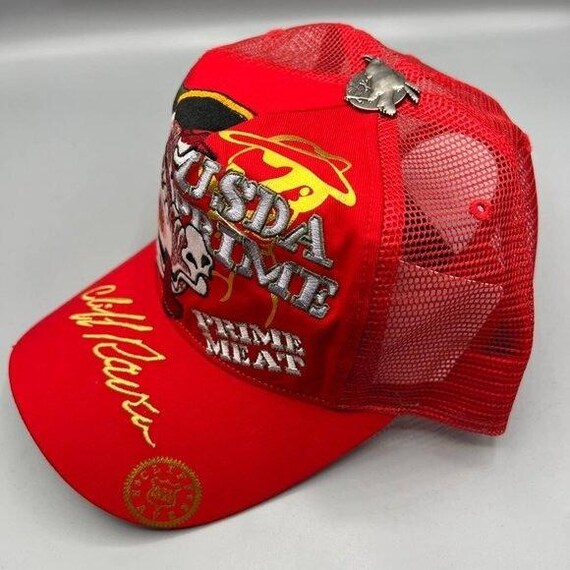 Vintage Cliff Raven Hat Red Ed Hardy Japanese tat… - image 2